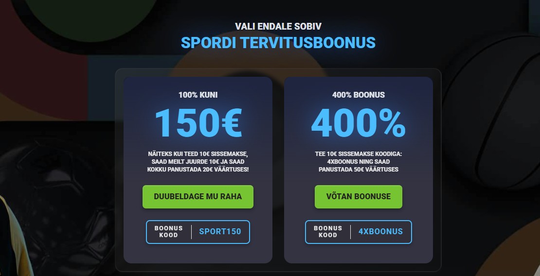 Coolbeti tervitusboonused