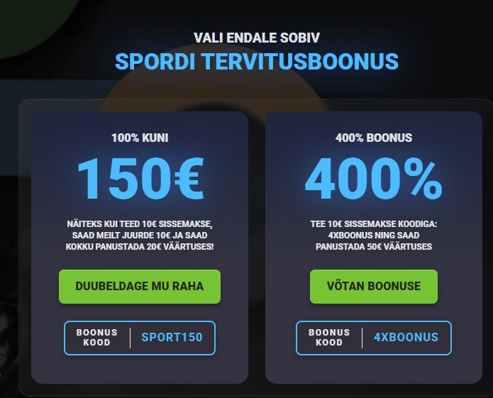 Coolbet spordi tervitusboonus